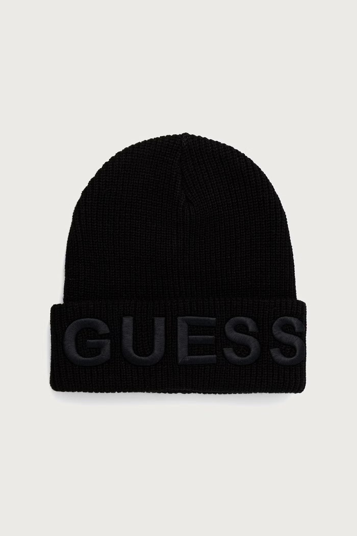 Guess Czapka beanie męska czarny AM9692.POL01