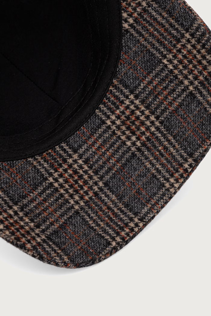 Czapka z daszkiem męska z wełną PLAID EARFLAPS BASEBALL Kangol K5509.GM053 szary