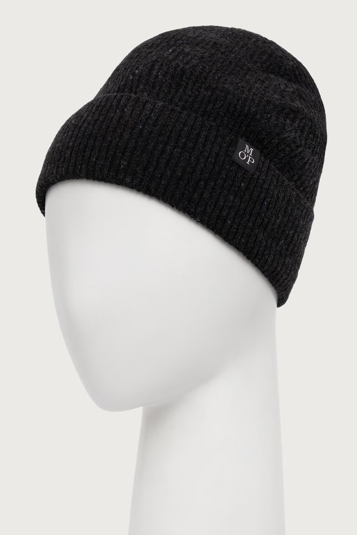 Marc O'Polo Czapka z wełną 5000015391 czarny AW26