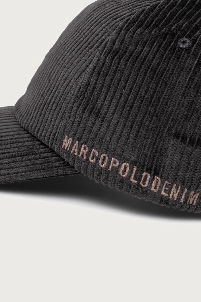 Marc O'Polo Czapka z daszkiem męska sztruksowa 5000012464 szary AW26
