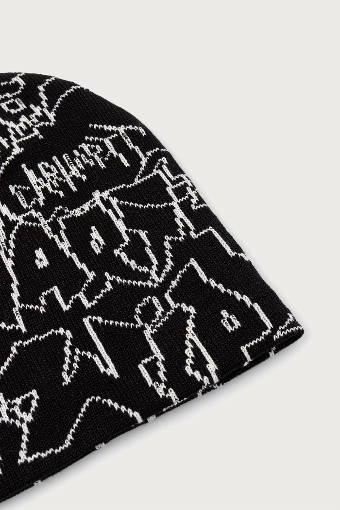 Аксессуары Carhartt WIP Blinkerfluid Beanie шапка с хлопком для мужчин I037307 чёрный