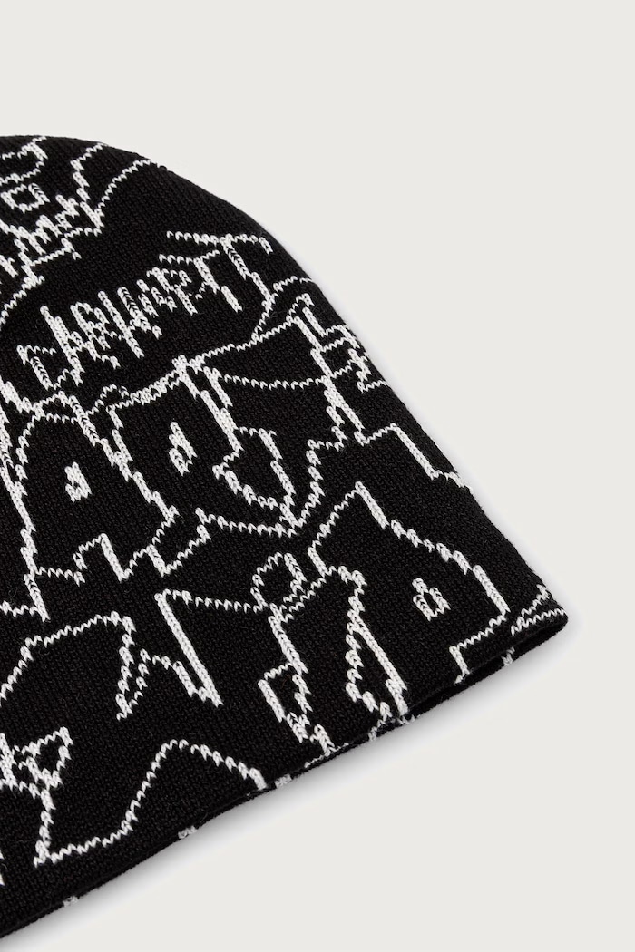 Аксессуары Carhartt WIP Blinkerfluid Beanie шапка с хлопком для мужчин I037307 чёрный