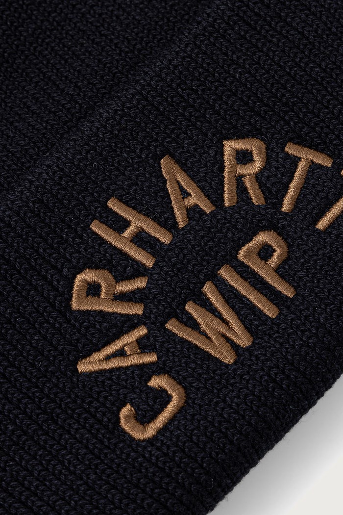 Carhartt WIP Arch Script Beanie czapka bawełniana męska I037304 czarny AW26