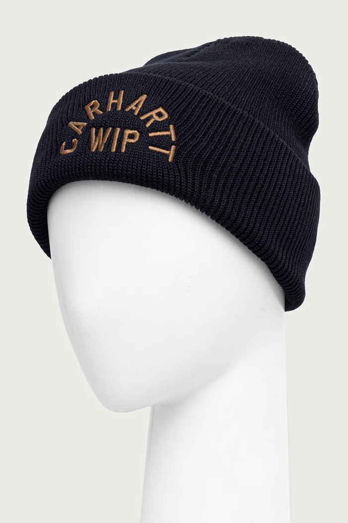 Akcesoria Carhartt WIP Arch Script Beanie czapka bawełniana męska I037304 czarny
