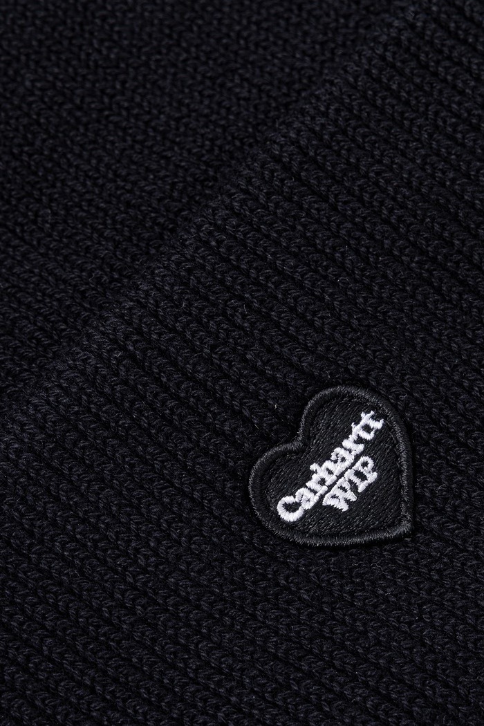 Carhartt WIP Small Heart Beanie czapka bawełniana męska I037107 czarny AW26