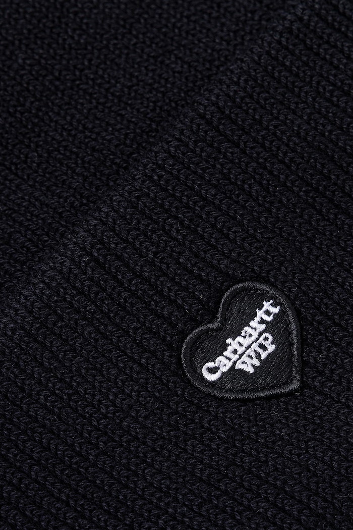 Carhartt WIP Small Heart Beanie czapka bawełniana męska I037107 czarny AW26