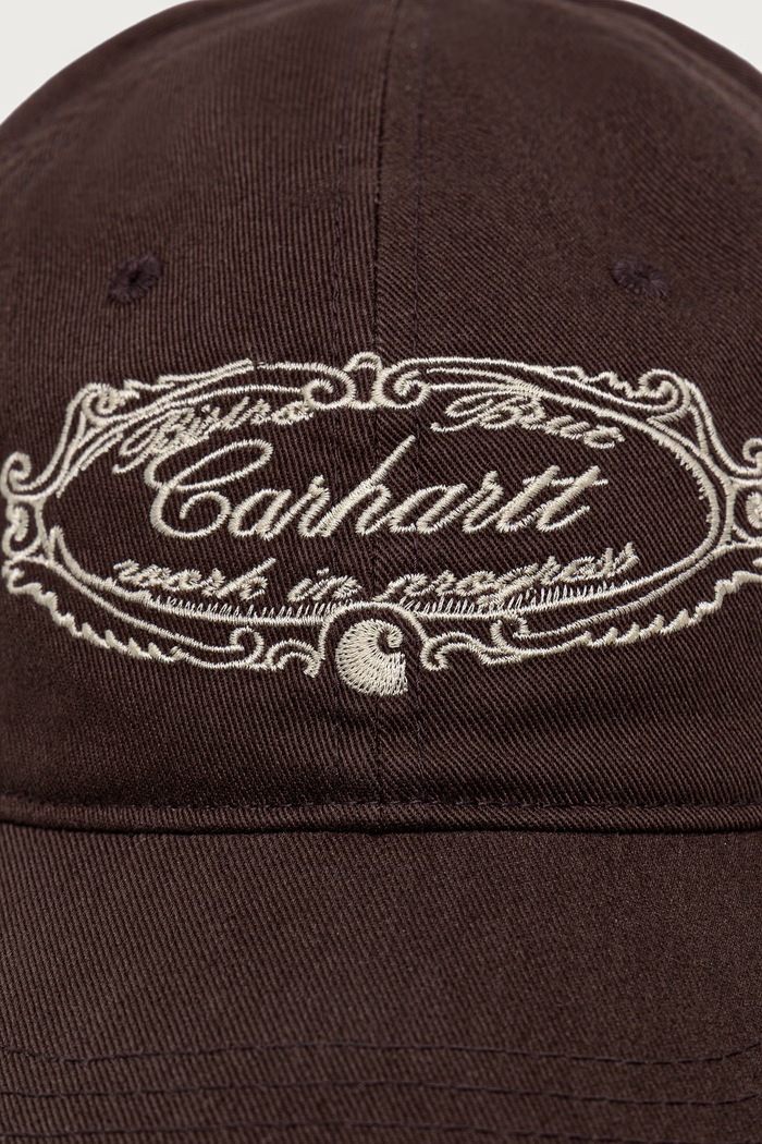 Carhartt WIP Chez WIP Cap czapka bejsbolówka bawełniana męska I037570 brązowy AW26