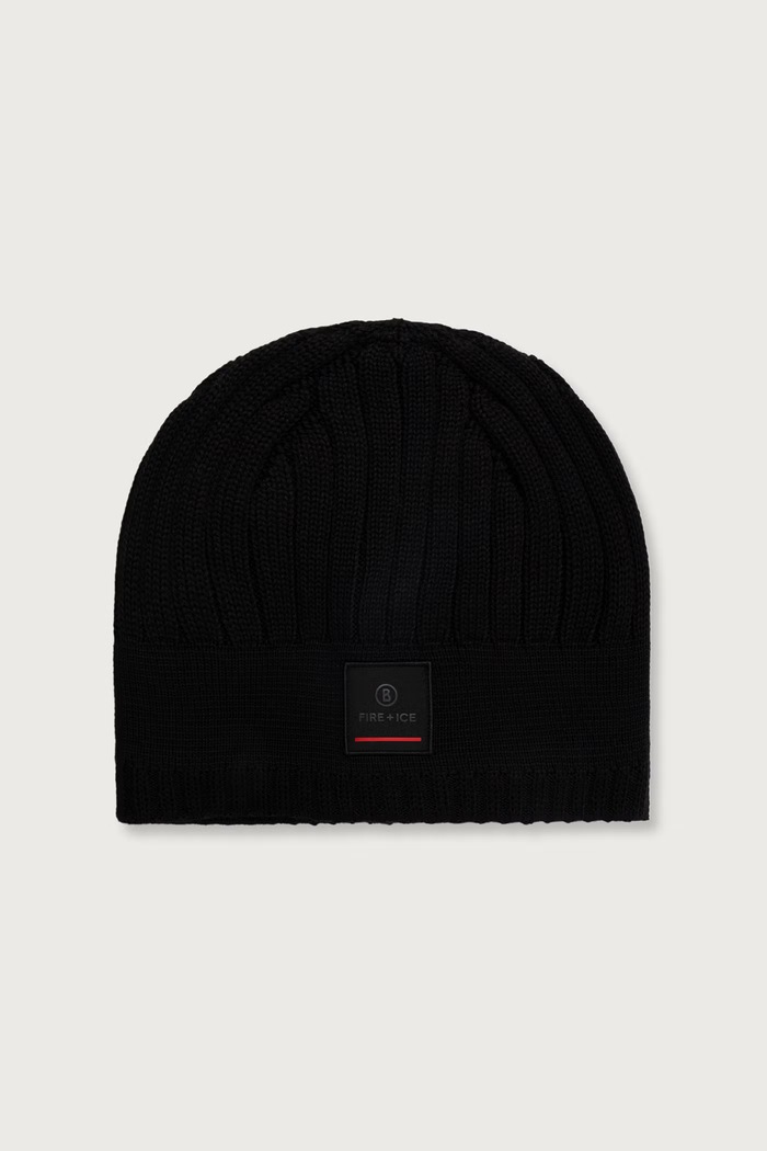 BOGNER Fire+Ice Czapka beanie męska z wełną czarny 94346125