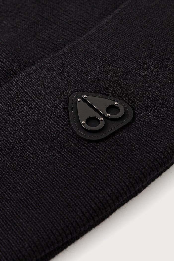 Akcesoria MOOSE KNUCKLES czapka beanie męska z dodatkiem wełny M36MA540 czarny