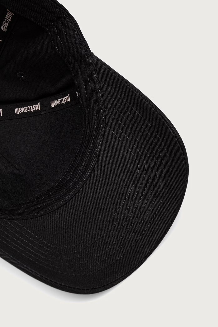 Czapka bejsbolówka męska bawełniana Just Cavalli 81QAZK20.ZG318 czarny