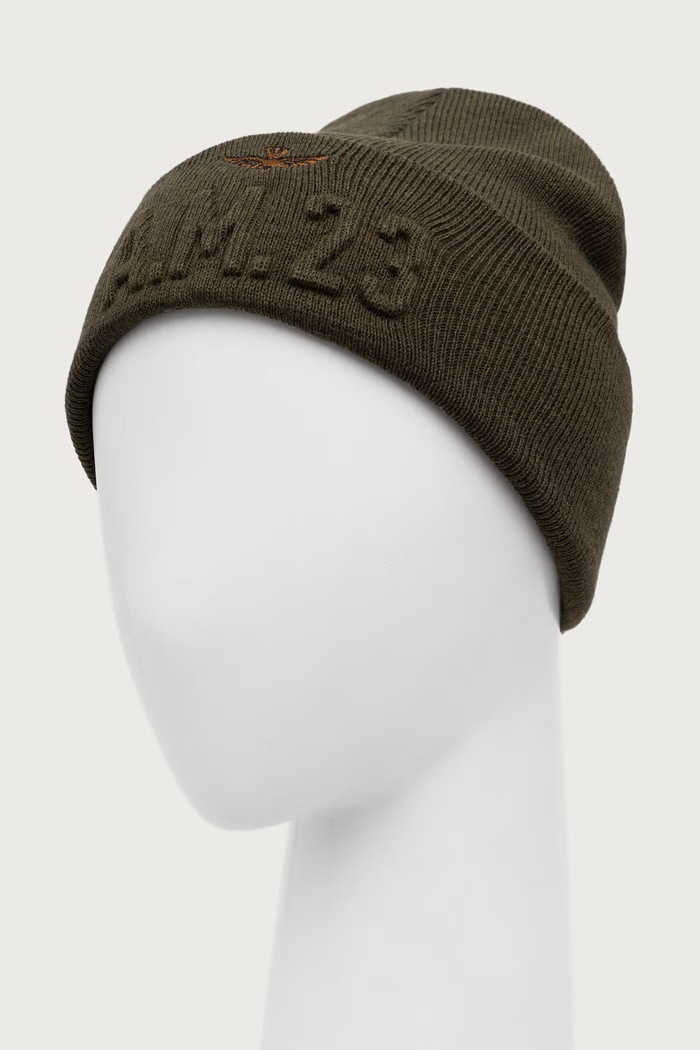 Aeronautica Militare Czapka beanie męska CU0099UL00949 zielony AW26