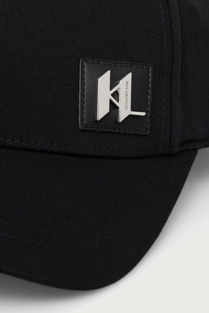Karl Lagerfeld czapka z daszkiem męska z bawełną 564123.805617 czarny AW26