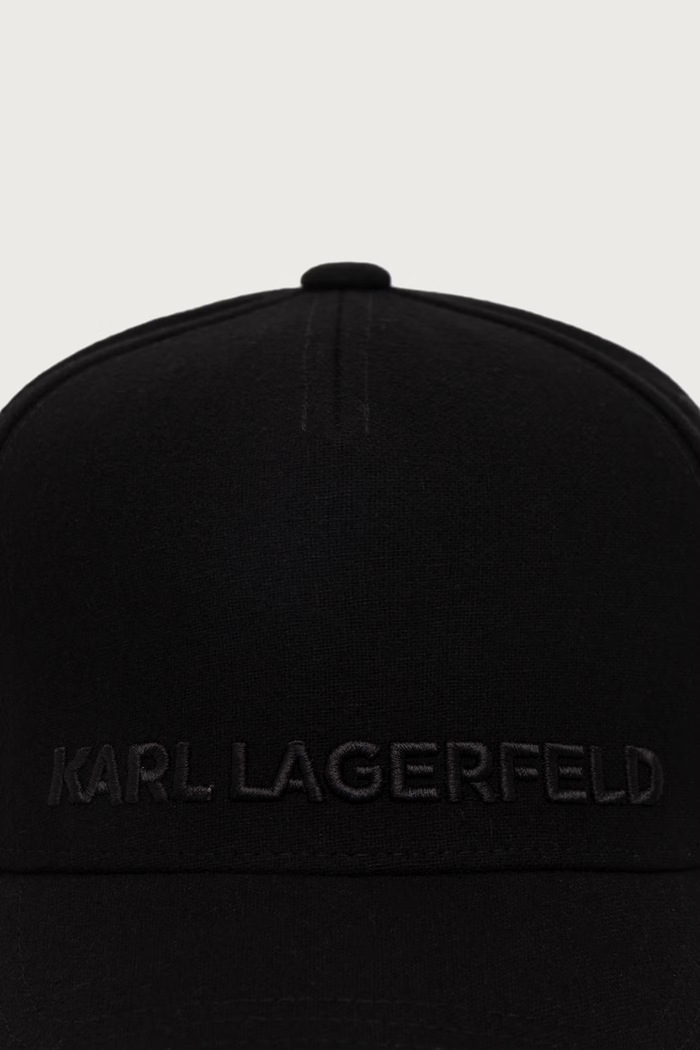 Karl Lagerfeld Kapa sa šiltom za muškarce s vunom 564127.805614 crna AW26