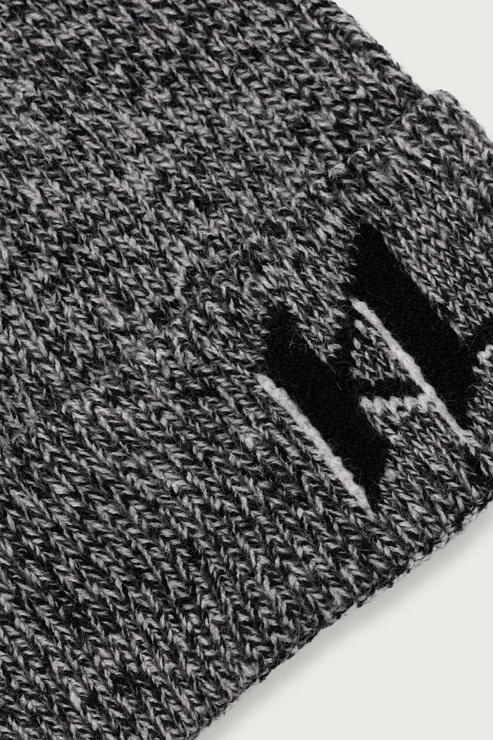 Doplnky Karl Lagerfeld Čiapka beanie pánska s prímesou vlny B4M33101 čierna