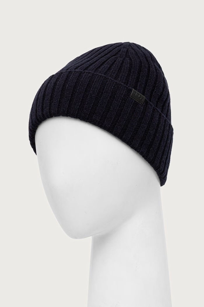 BOSS шапка чоловіча з вовною Fino_Hat 50569441 темно-синій AW26