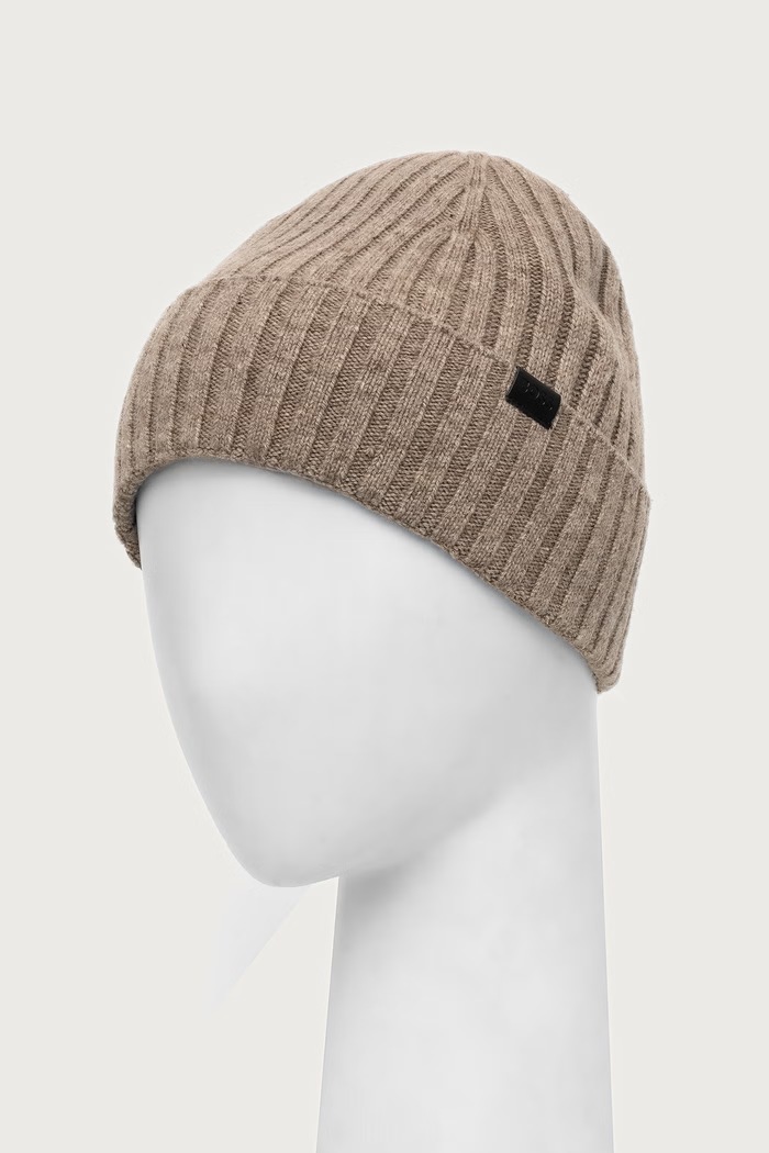BOSS czapka męska z wełną Fino_Hat 50569441 brązowy AW26