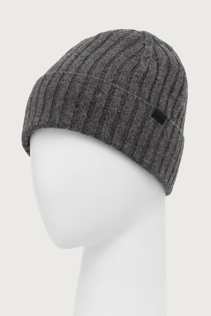 BOSS Czapka męska z wełną Fino_Hat 50569441 szary AW26