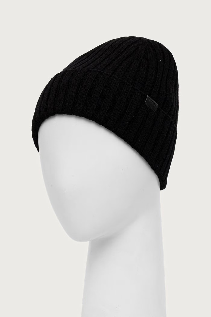BOSS czapka męska z wełną Fino_Hat 50569441 czarny AW26