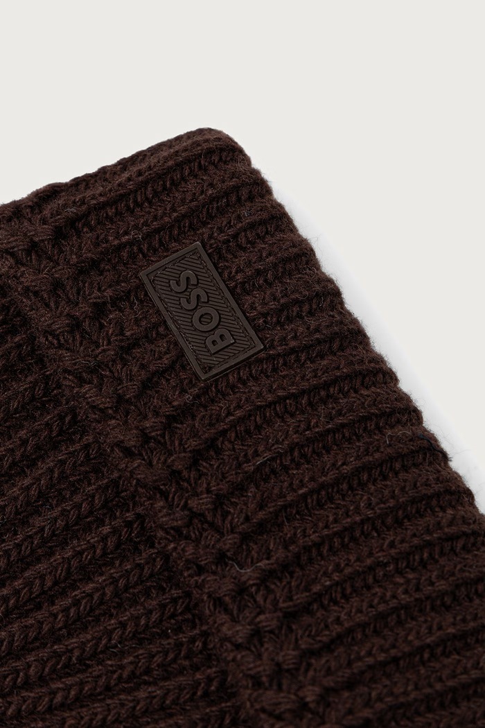 BOSS Orange Czapka męska z wiskozy Avelo_Hat 50569491 brązowy AW26
