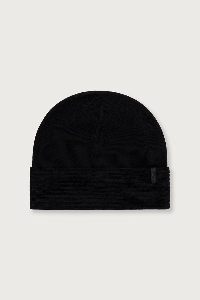 BOSS Green Beanie kapa moška z volno Termix_Beanie črna 50572038