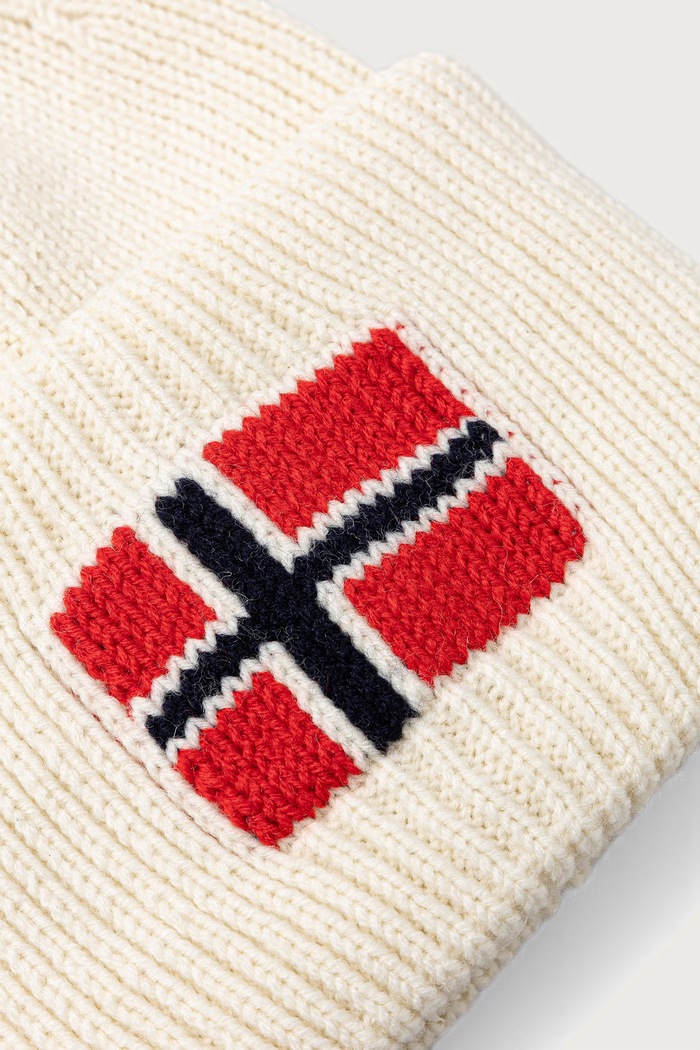 Napapijri Czapka beanie męska z wełną Evei NP0A8AM2N1J1 beżowy AW26