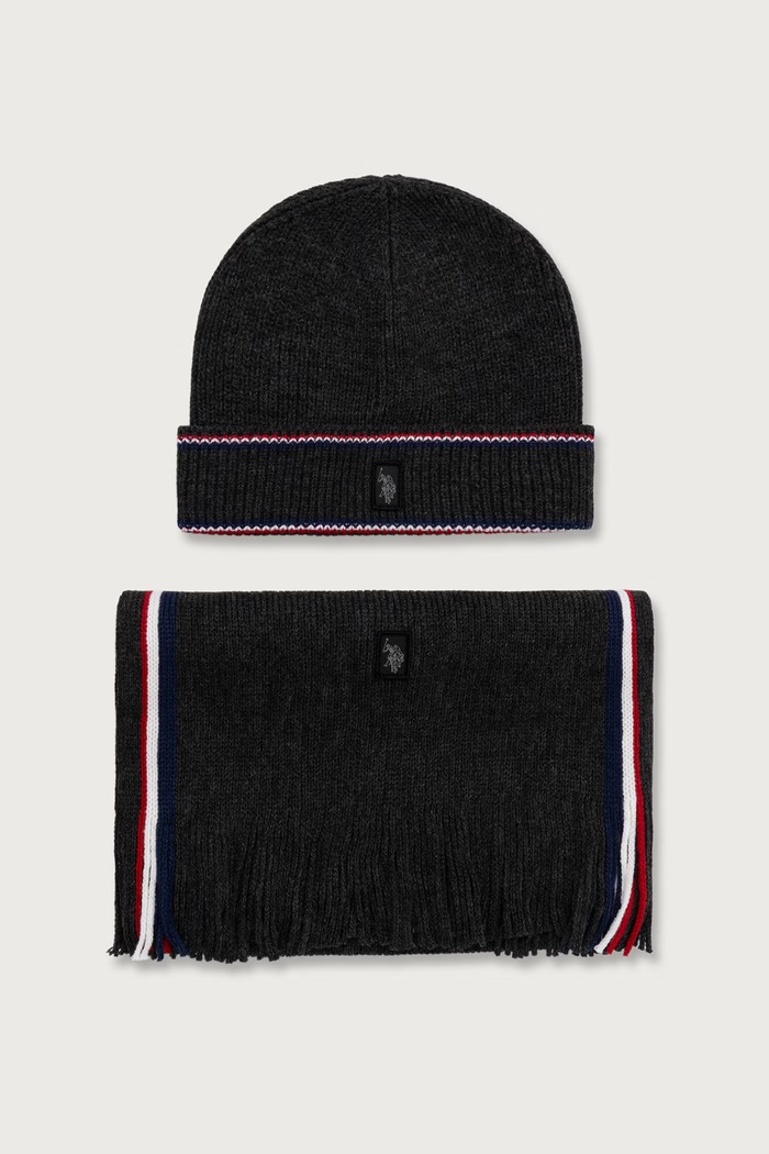 U.S. Polo Assn. Σετ ανδρικό BRAND STRIPE BOX SET γκρί MUP5383