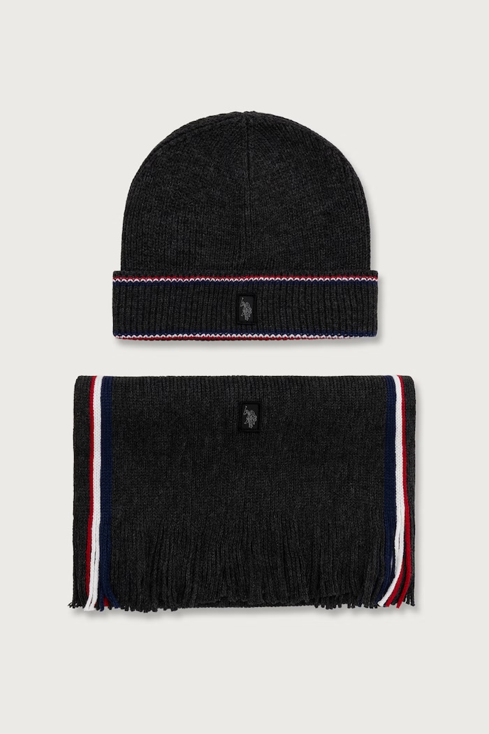 U.S. Polo Assn. Σετ ανδρικό BRAND STRIPE BOX SET γκρί MUP5383
