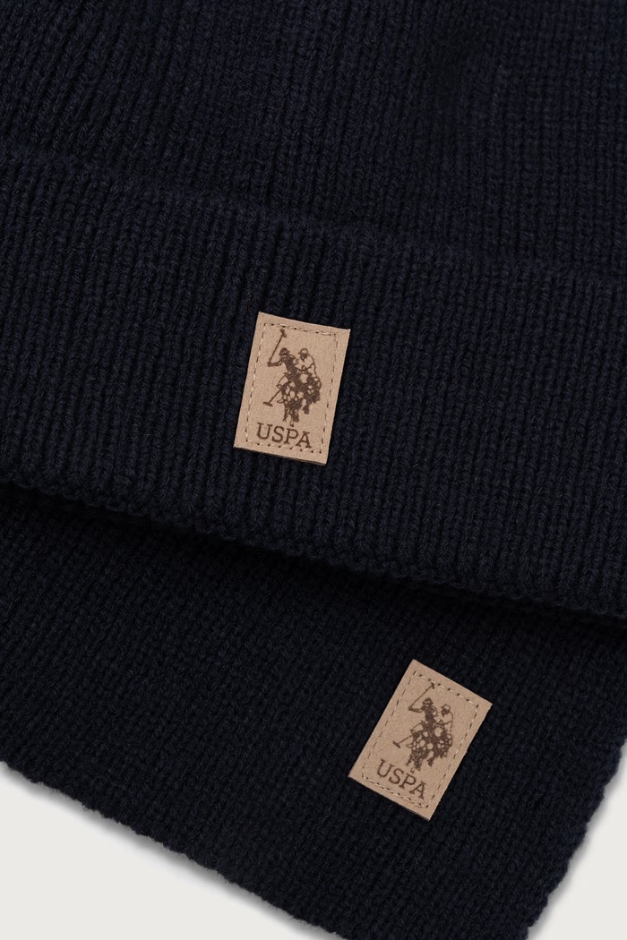 Σετ ανδρικό LUXURY RIB KNIT GIFT SET U.S. Polo Assn. MUP4163 σκούρο μπλε