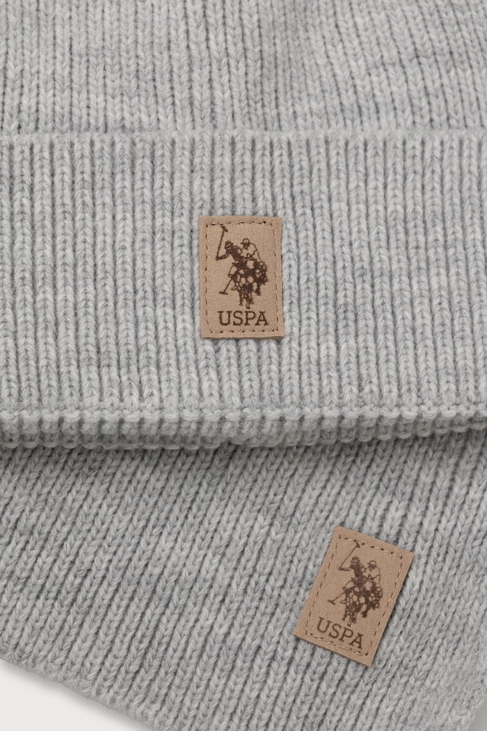 Komplet męski LUXURY RIB KNIT GIFT SET U.S. Polo Assn. szary MUP4163