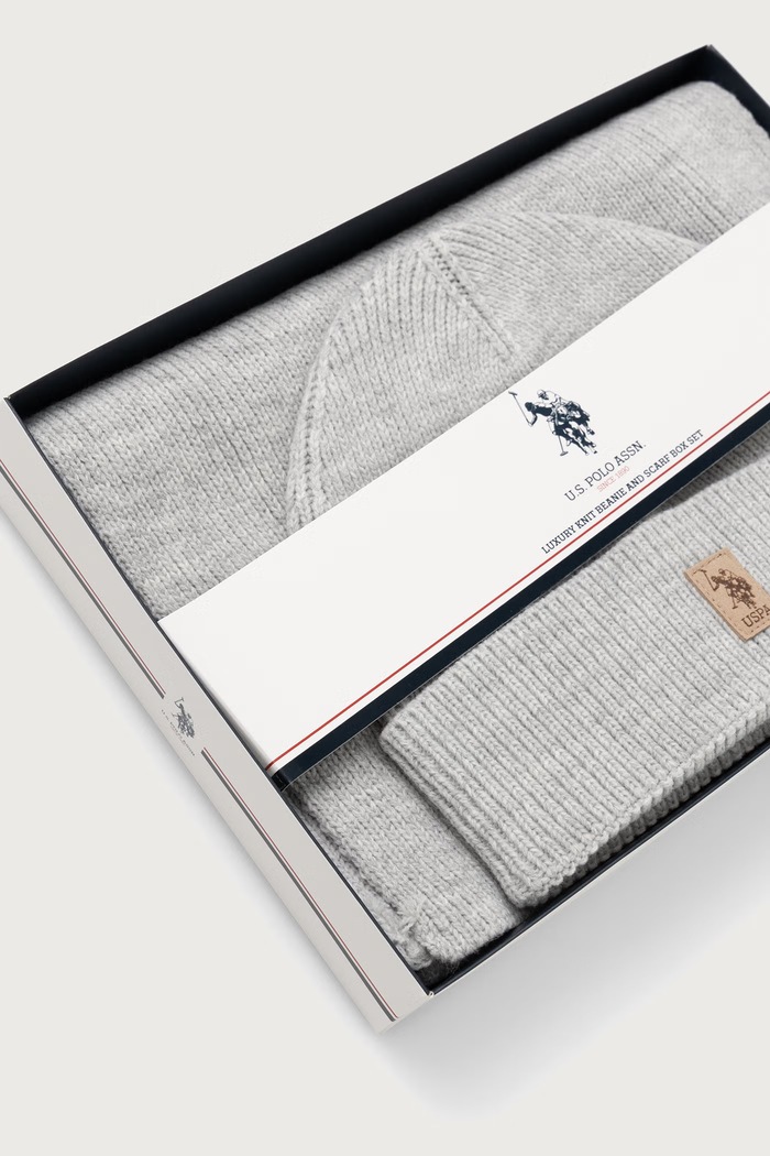 U.S. Polo Assn. Komplet męski LUXURY RIB KNIT GIFT SET MUP4163