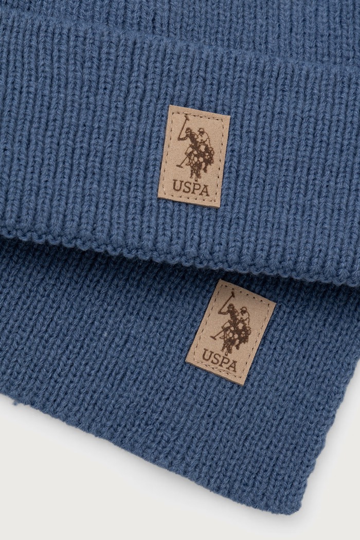 Σετ ανδρικό LUXURY RIB KNIT GIFT SET U.S. Polo Assn. μπλε MUP4163