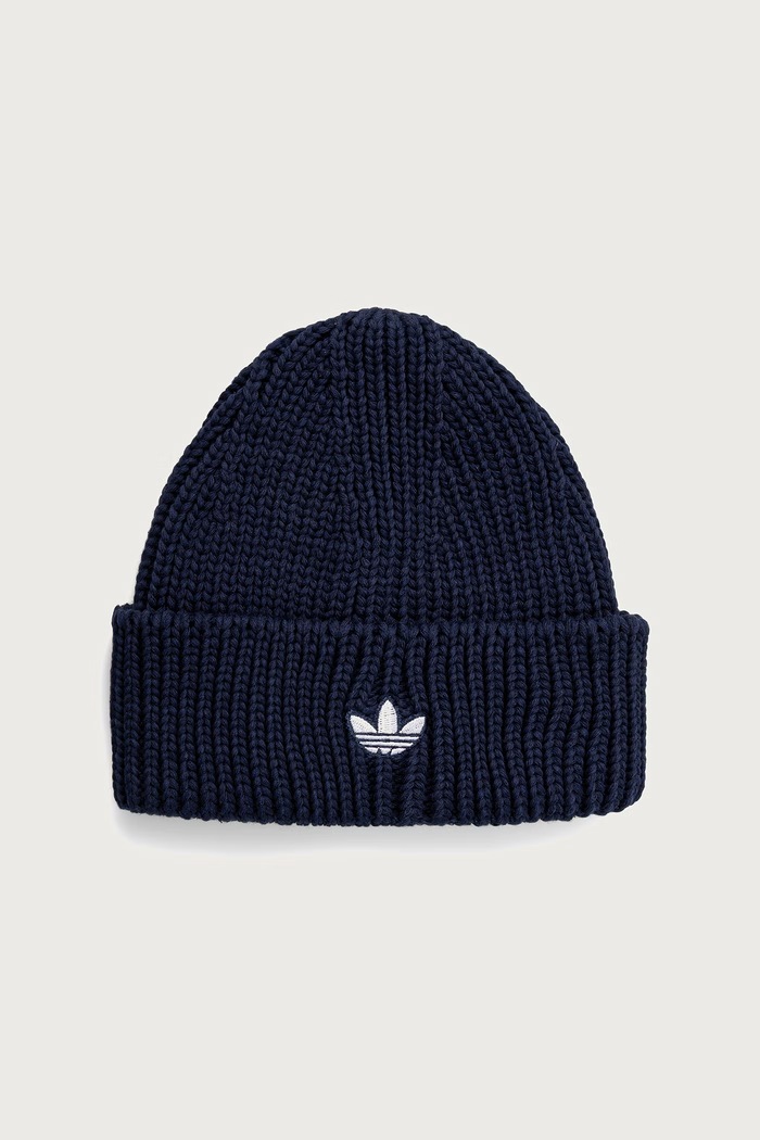adidas Originals Čiapka beanie pánska s bavlnou Fisherman tmavomodrá KR1594