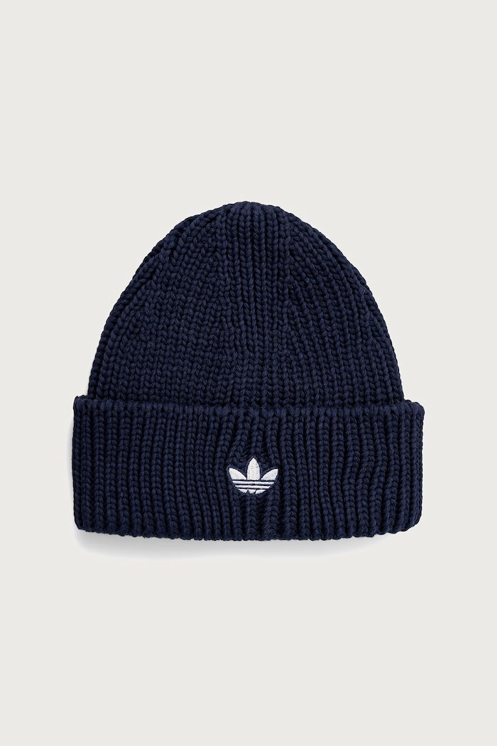 adidas Originals Čiapka beanie pánska s bavlnou Fisherman tmavomodrá KR1594