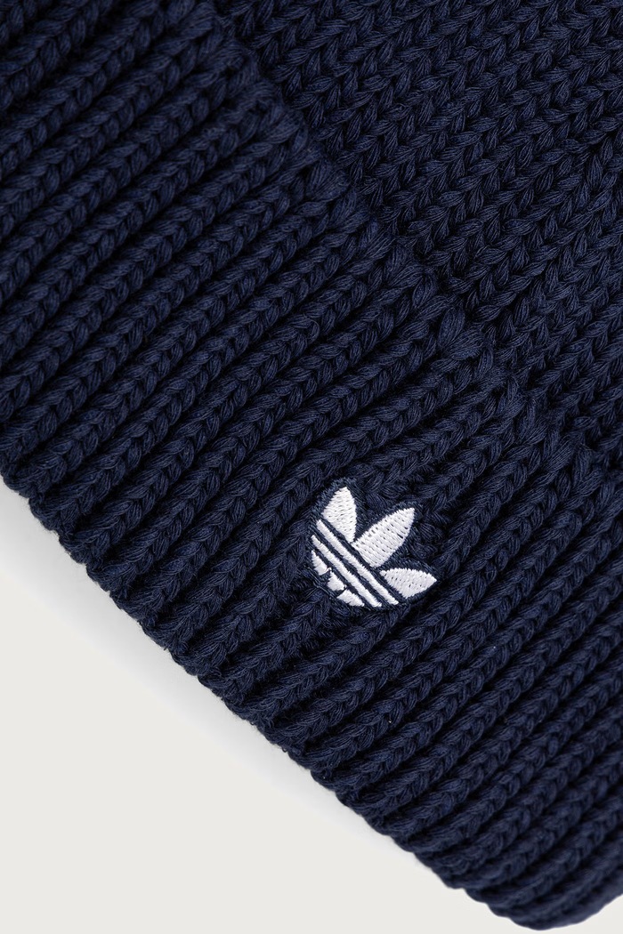 adidas Originals Čiapka beanie pánska s bavlnou Fisherman KR1594 tmavomodrá AW26