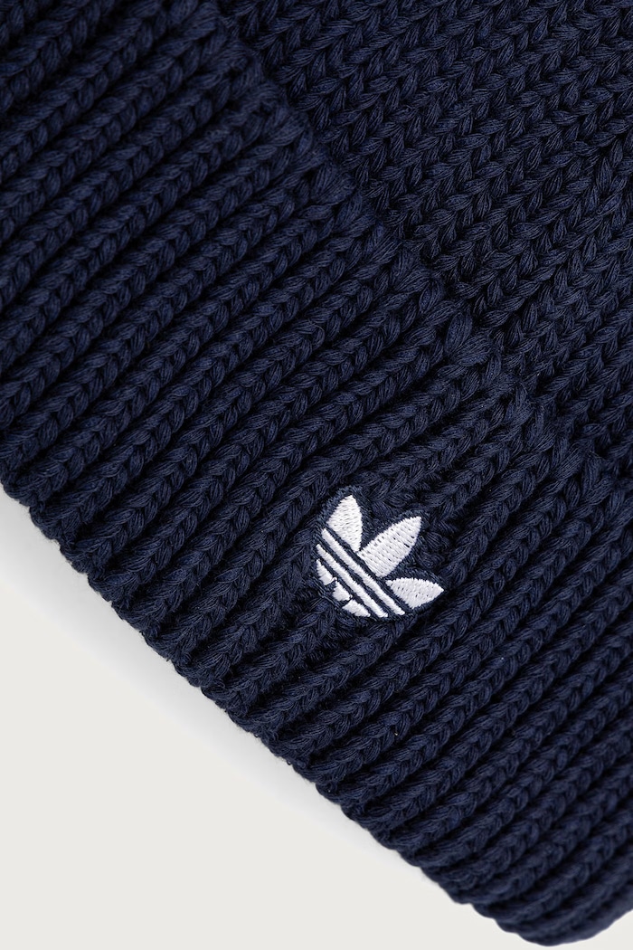 adidas Originals Čiapka beanie pánska s bavlnou Fisherman KR1594 tmavomodrá AW26