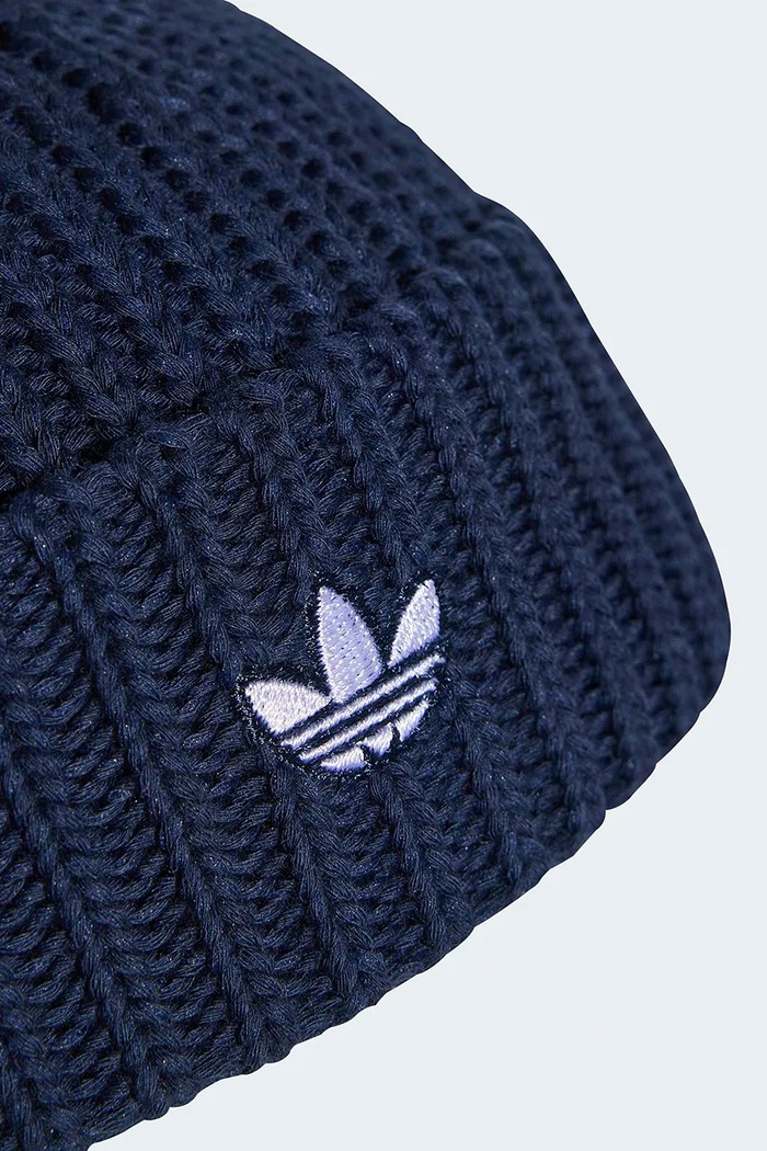adidas Originals Czapka beanie męska z bawełną Fisherman KR1594 granatowy AW26