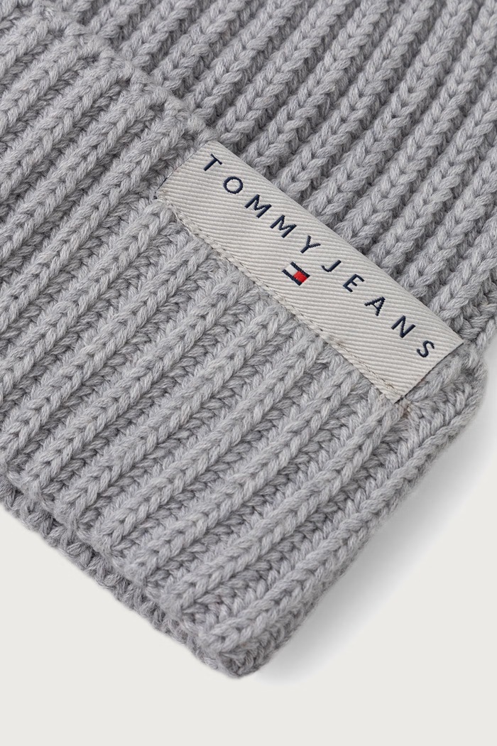 Akcesoria Tommy Jeans Czapka beanie męska bawełniana AM0AM14865 szary