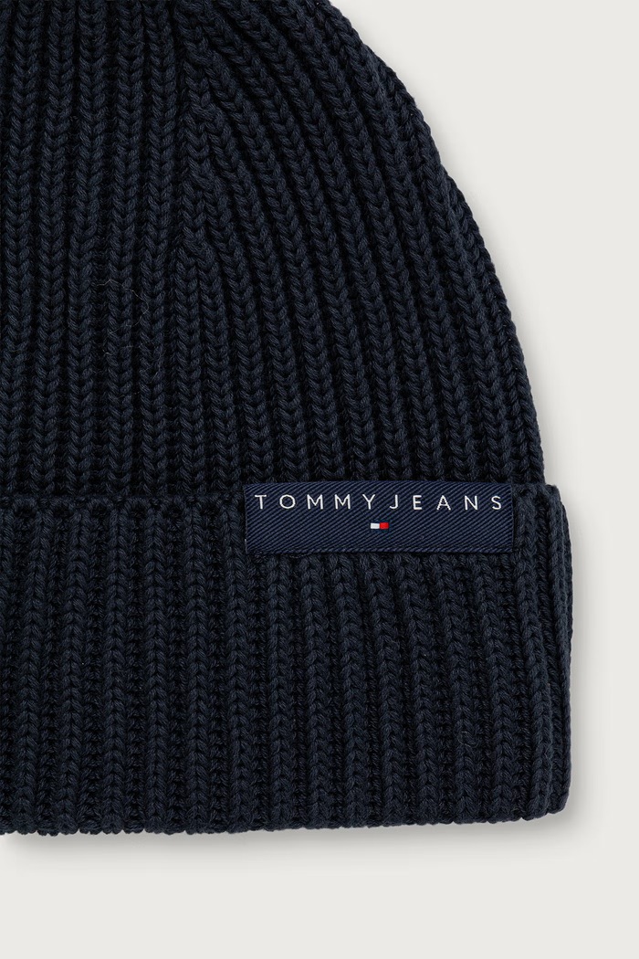 Doplnky Tommy Jeans Čiapka beanie pánska bavlnená AM0AM14865 tmavomodrá