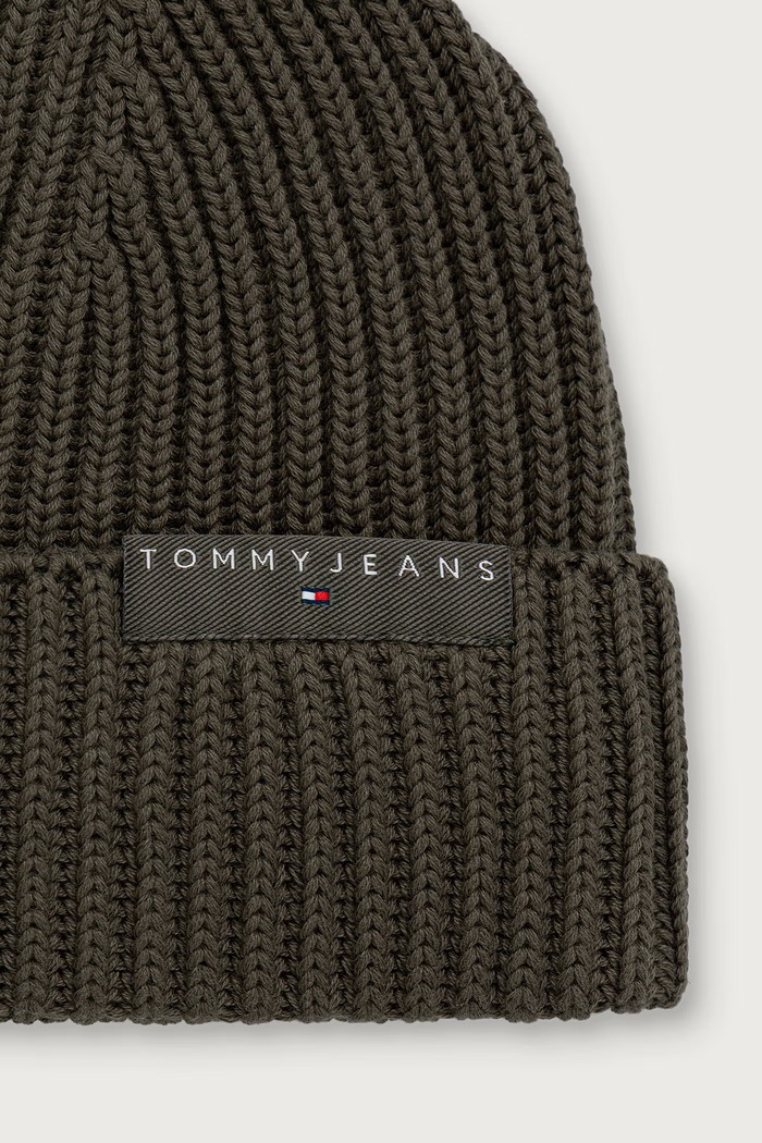 Doplnky Tommy Jeans Čiapka beanie pánska bavlnená AM0AM14865 zelená