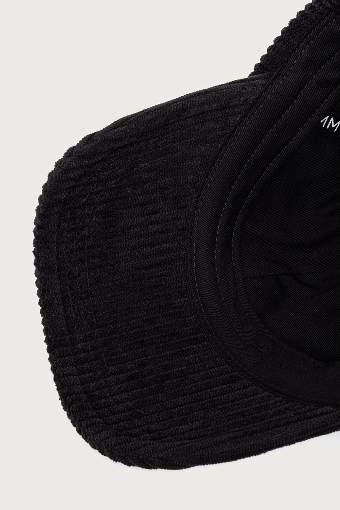 Καπέλο με γείσο ανδρικό κοτλέ Tommy Jeans AM0AM14596 μαύρο