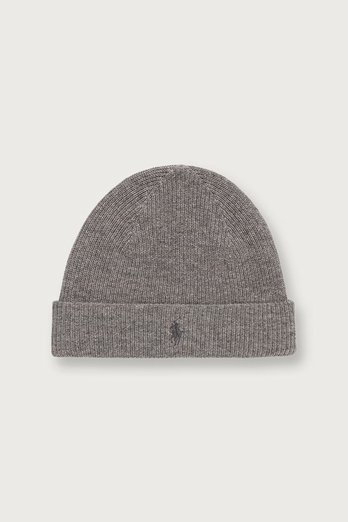 Polo Ralph Lauren Czapka beanie męska kaszmirowa szary 710B28864