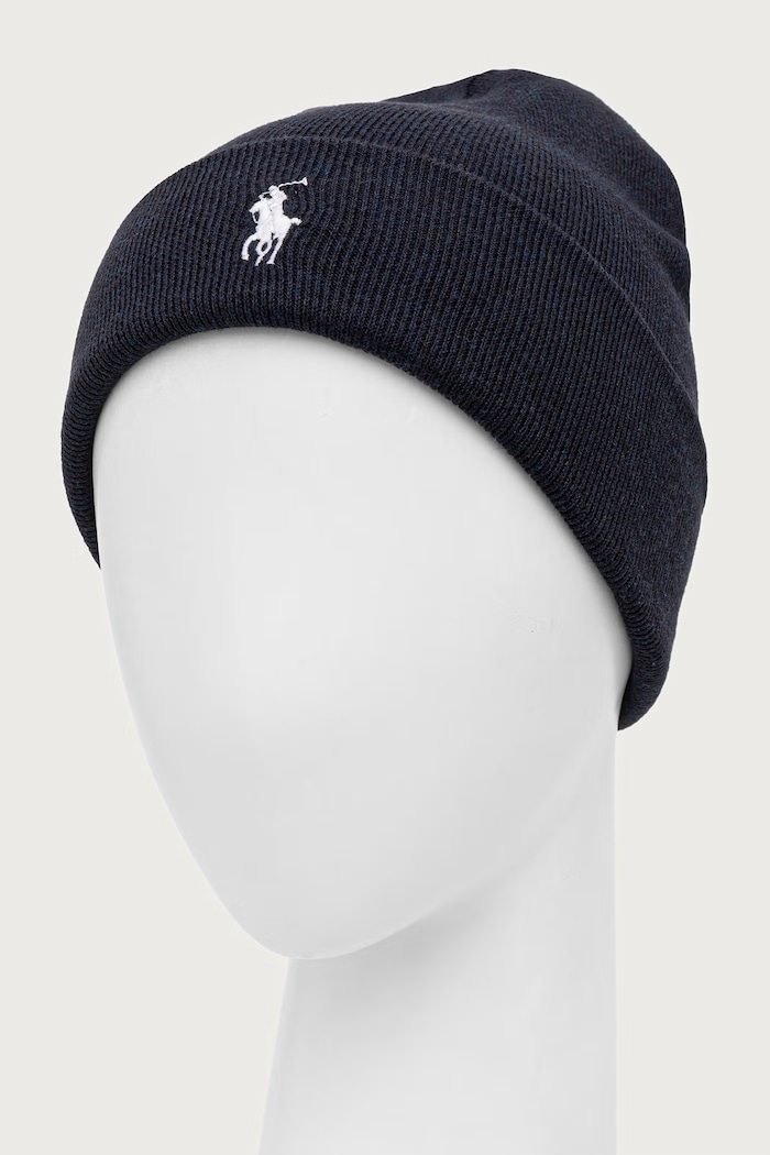 Polo Ralph Lauren шапка чоловіча бавовняна 710B28862 темно-синій AW26