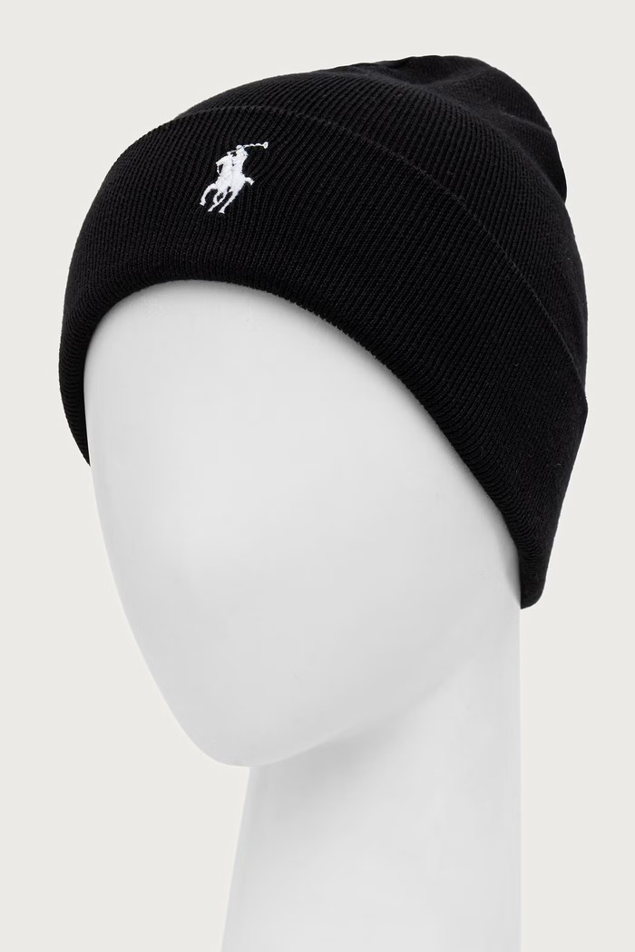 Polo Ralph Lauren шапка чоловіча бавовняна 710B28862 чорний AW26