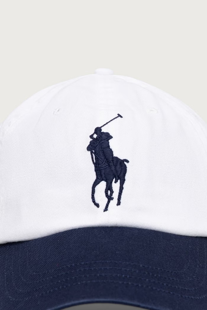 Polo Ralph Lauren Șapcă pentru bărbați din bumbac 710B28685 alb AW26