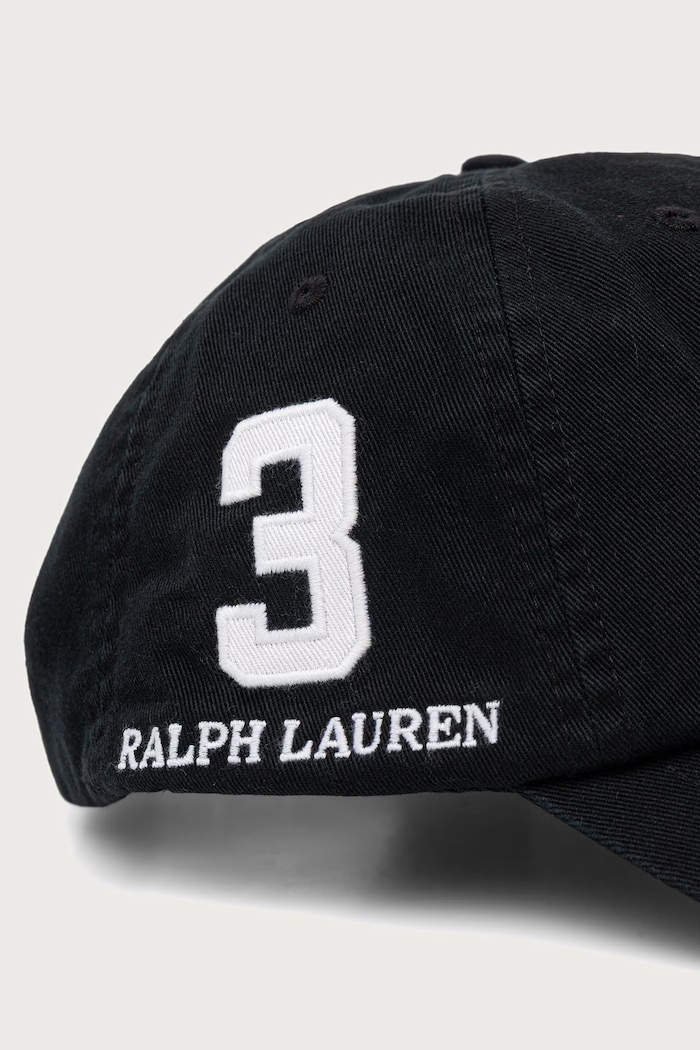 Polo Ralph Lauren čiapka so šiltom pánska bavlnená 710B28685 čierna AW26