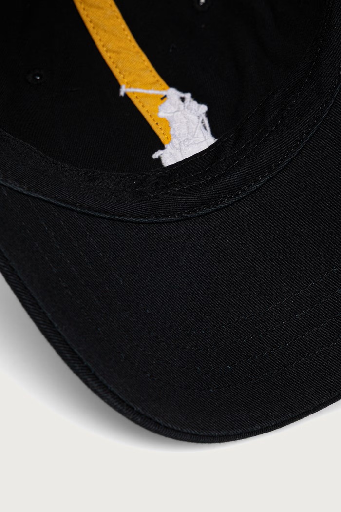 Polo Ralph Lauren καπέλο με γείσο ανδρικό βαμβακερό μαύρο 710B28685
