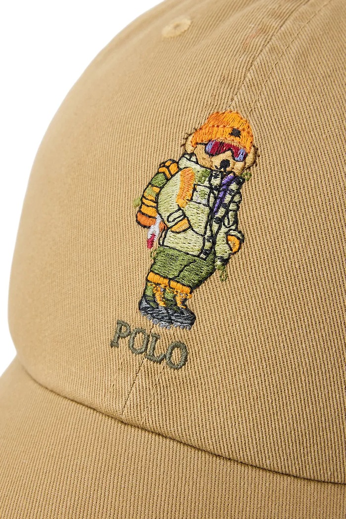 Akcesoria Polo Ralph Lauren Czapka z daszkiem męska bawełniana 710B27553 beżowy
