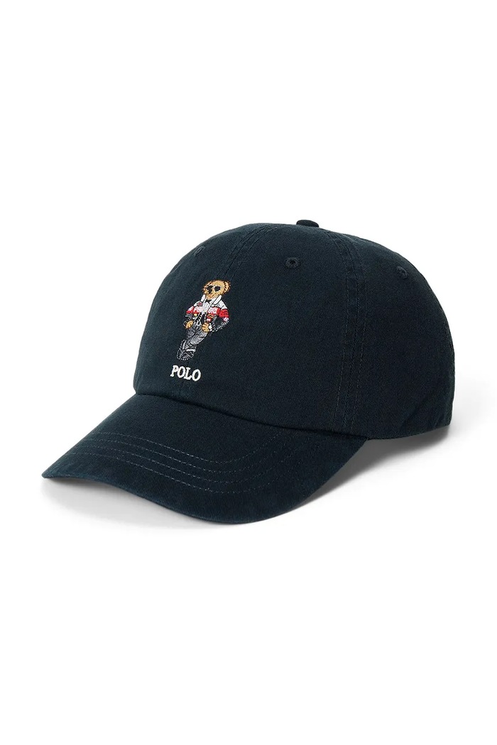 Polo Ralph Lauren καπέλο με γείσο ανδρικό βαμβακερό σκούρο μπλε 710B27551