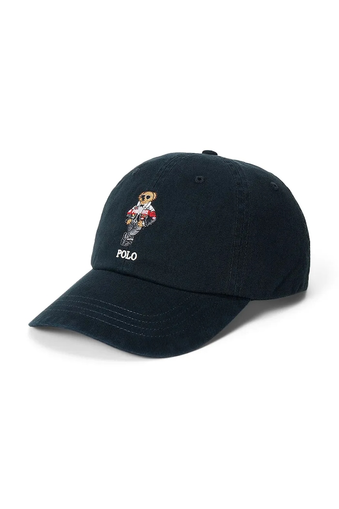 Polo Ralph Lauren καπέλο με γείσο ανδρικό βαμβακερό σκούρο μπλε 710B27551