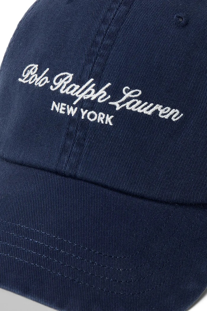 Akcesoria Polo Ralph Lauren Czapka z daszkiem męska bawełniana 710B26761 granatowy